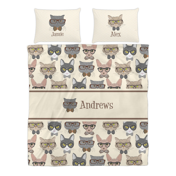 Hipster Cats Duvet cover Set - Queen - Alt Approval