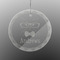 Hipster Cats Engraved Glass Ornament - Round (Front)