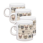 Hipster Cats Single Shot Espresso Cups - Set of 4 (Personalized)