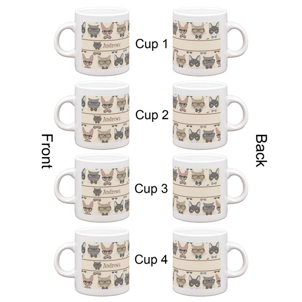 Hipster Cats Espresso Cup Set of 4 - Apvl