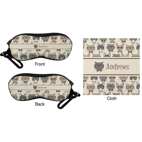 Hipster Cats Eyeglass Case & Cloth (Approval)
