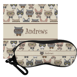 Hipster Cats Eyeglass Case & Cloth (Personalized)