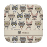 Hipster Cats Face Towel (Personalized)