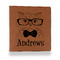Hipster Cats Leather Binder - 1" - Rawhide - Front View