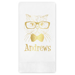 Hipster Cats Guest Napkins - Foil Stamped (Personalized)