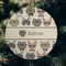 Hipster Cats Frosted Glass Ornament - Round (Lifestyle)