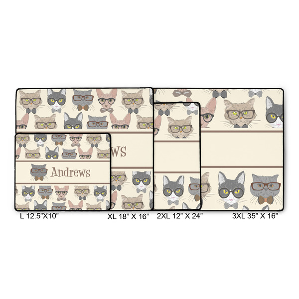 Hipster Cats Gaming Mats - SIZE CHART