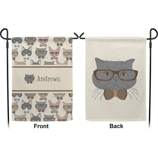 Hipster Cats Garden Flag - Double Sided Front and Back