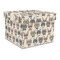 Hipster Cats Gift Box with Lid - Canvas Wrapped - Large (Personalized)
