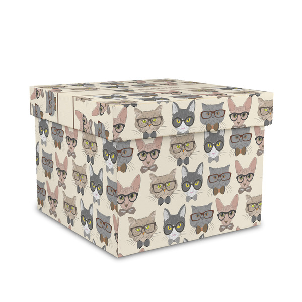 Custom Hipster Cats Gift Box with Lid - Canvas Wrapped - Medium (Personalized)
