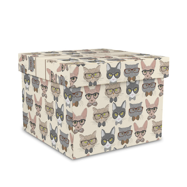 Custom Hipster Cats Gift Box with Lid - Canvas Wrapped - Medium (Personalized)