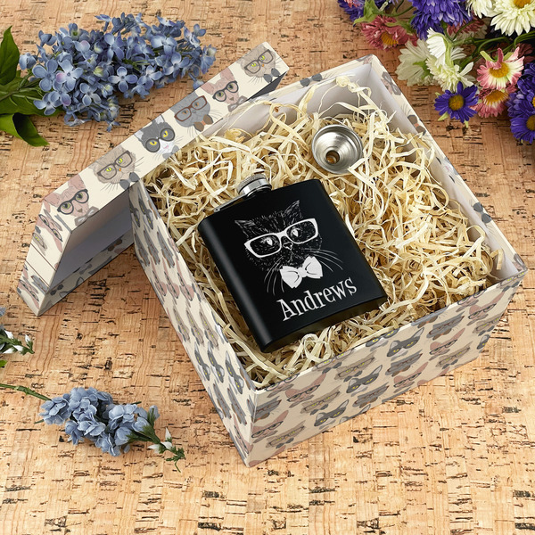 Hipster Cats Gift Boxes with Lid - Canvas Wrapped - X-Large - In Context