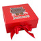 Hipster Cats Gift Boxes with Magnetic Lid - Red - Front