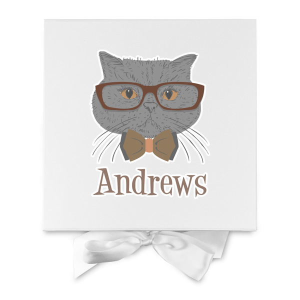 Hipster Cats Gift Boxes with Magnetic Lid - White - Approval