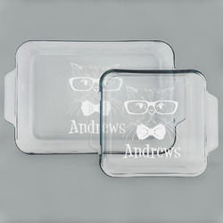 Hipster Cats Set of Glass Baking & Cake Dish - 13in x 9in & 8in x 8in (Personalized)