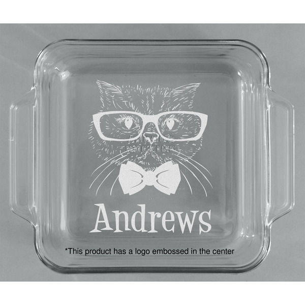 Hipster Cats Glass Cake Dish - APPROVAL (8x8)