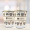 Hipster Cats Glass Shot Glass - with gold rim - LIFESTYLE