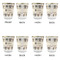 Hipster Cats Glass Shot Glass - with gold rim - Set of 4 - APPROVAL