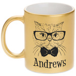 Hipster Cats Metallic Mug (Personalized)