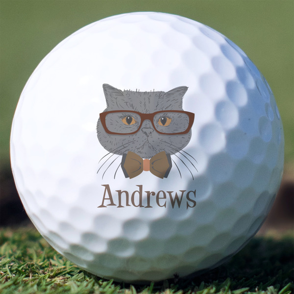 Custom Hipster Cats Golf Balls - Titleist Pro V1 - Set of 3 (Personalized)