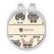Hipster Cats Golf Ball Marker - Hat Clip - Silver