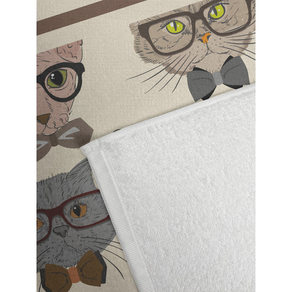 Hipster Cats Golf Towel - Detail