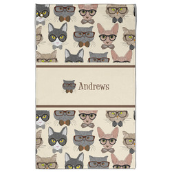 Hipster Cats Golf Towel - Poly-Cotton Blend w/ Name or Text