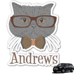 Hipster Cats Graphic Car Decal (Personalized)