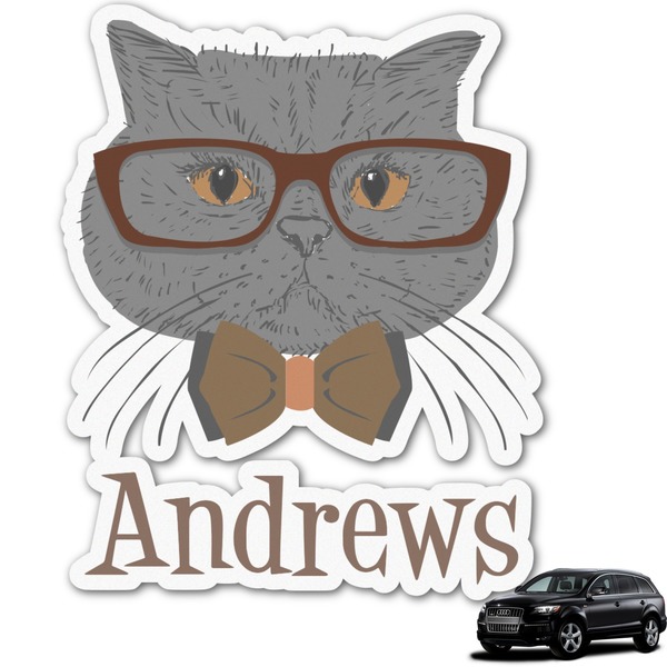 Custom Hipster Cats Graphic Car Decal (Personalized)