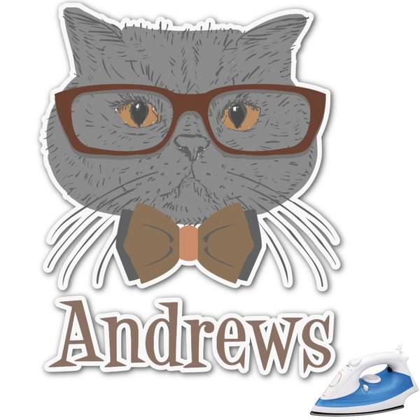 Custom Hipster Cats Graphic Iron On Transfer - Up to 4.5"x4.5" (Personalized)