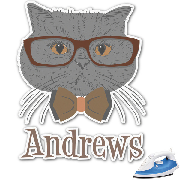 Custom Hipster Cats Graphic Iron On Transfer - Up to 9"x9" (Personalized)