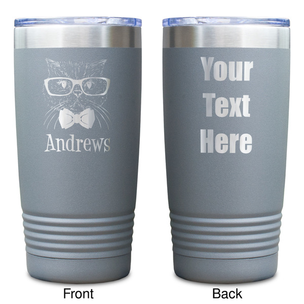 Hipster Cats Gray Polar Camel Tumbler - 20oz - Double Sided - Approval