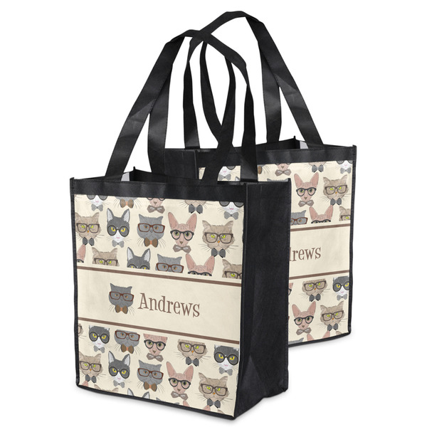 Hipster Cats Grocery Bag - MAIN