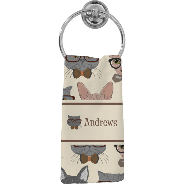 Custom Hipster Cats Hand Towel - Full Print (Personalized)