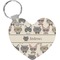 Hipster Cats Heart Keychain (Personalized)