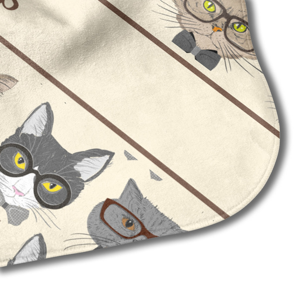 Hipster Cats Hooded Baby Towel- Detail Corner