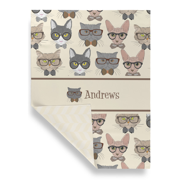 Hipster Cats House Flags - Double Sided - FRONT FOLDED