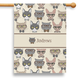 Hipster Cats 28" House Flag (Personalized)
