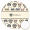 Hipster Cats Icing Circle - Large - Front