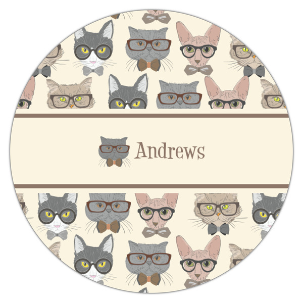 Hipster Cats Icing Circle - Small - Single