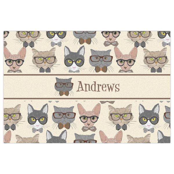 Hipster Cats Indoor / Outdoor Rug - 2'x3' - Front Flat