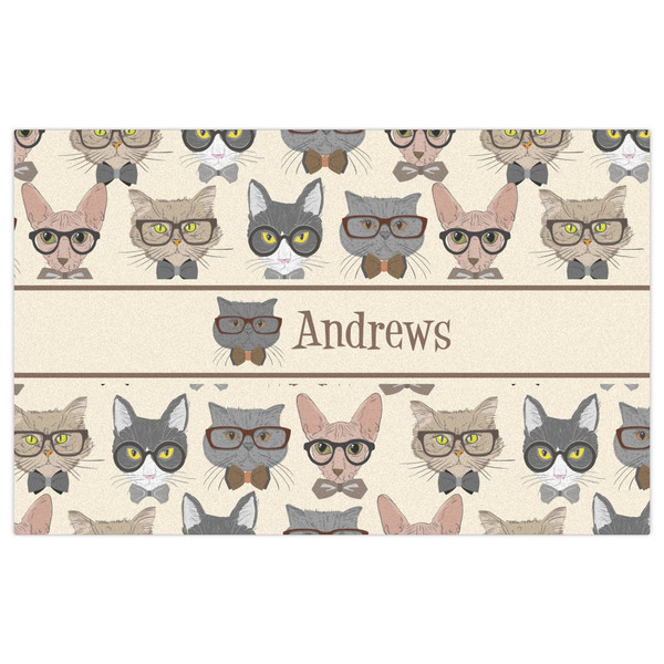 Hipster Cats Indoor / Outdoor Rug - 5'x8' - Front Flat