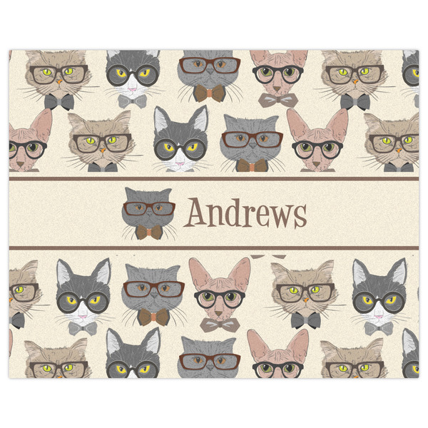 Hipster Cats Indoor / Outdoor Rug - 8'x10' - Front Flat