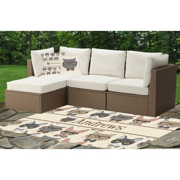 Hipster Cats Indoor / Outdoor Rug & Cushions