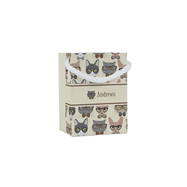Custom Hipster Cats Jewelry Gift Bags - Gloss (Personalized)
