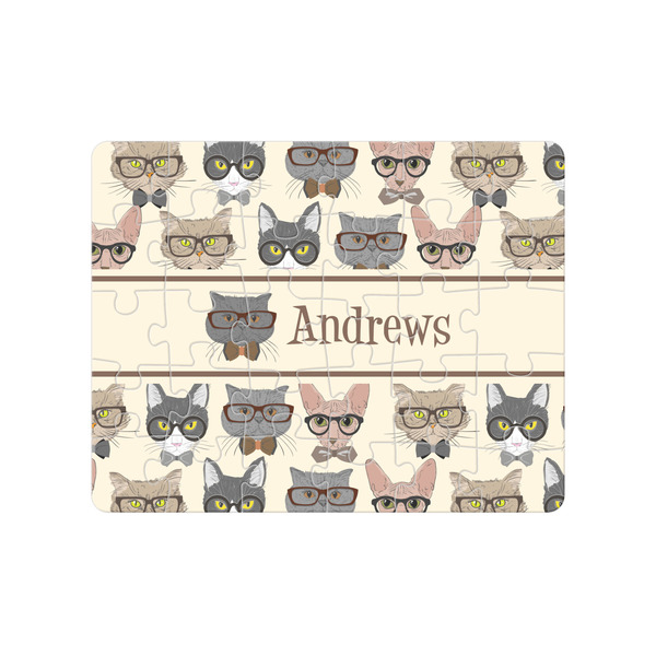 Custom Hipster Cats Jigsaw Puzzles (Personalized)