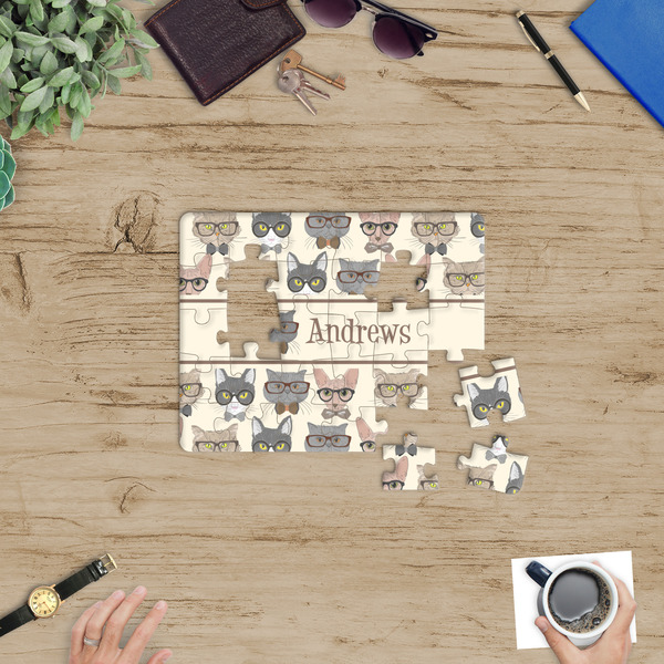 Hipster Cats Jigsaw Puzzle 30 Piece - In Context