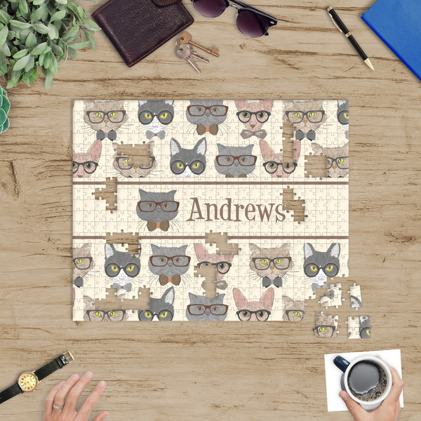 Hipster Cats Jigsaw Puzzle 500 Piece - In Context