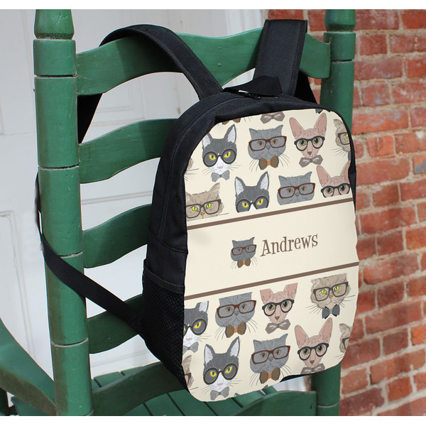 Hipster Cats Kids Backpack - In Context