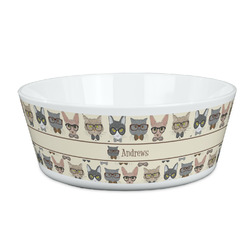 Hipster Cats Kid's Bowl (Personalized)